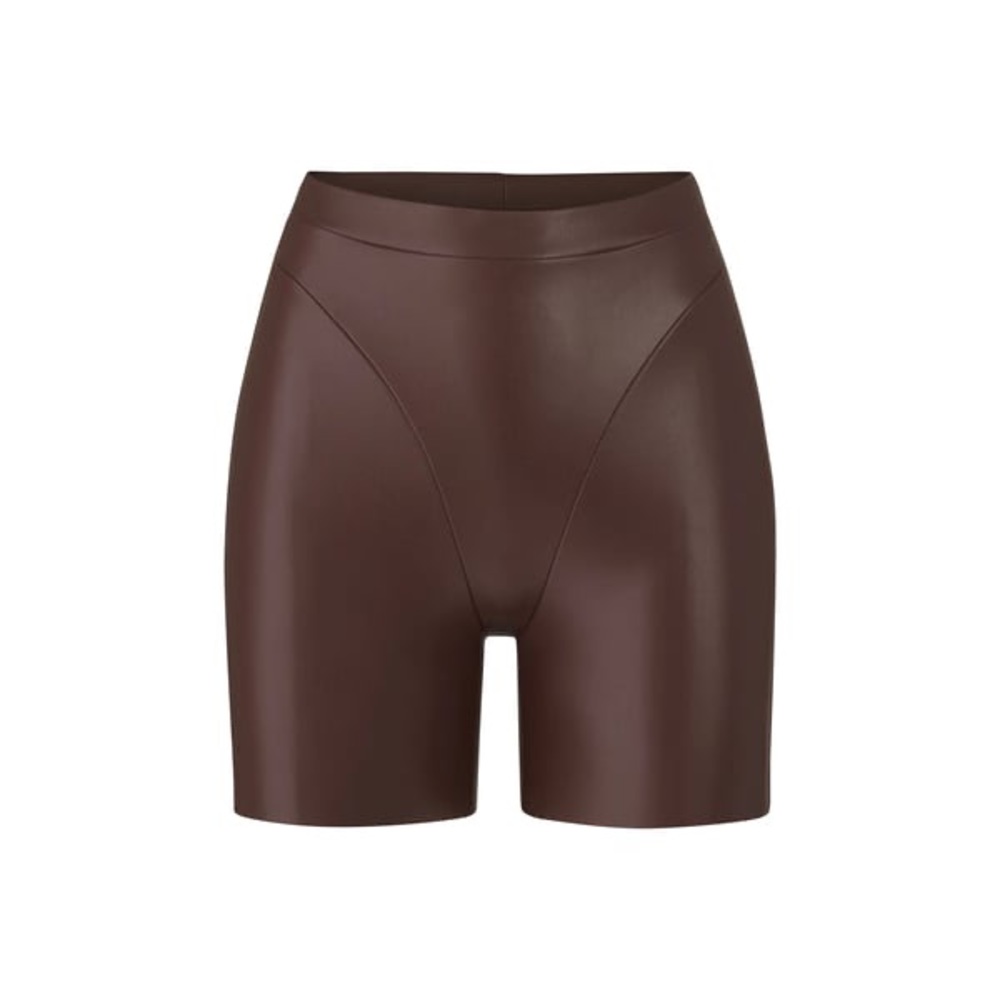 SKIMS faux leather biker shorts